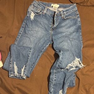 Classic Blue Distressed Jeans